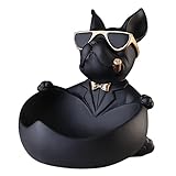 Baoblaze Hund Statue Figurine Versammlung Schlüssel Eingangsbereich Lagerung Box Harz Kunst Skulptur Fach Organizer Hause Kleinigkeiten Nacht Nachttisch Büro - Schw