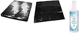 Lackspannbettlaken Latex Laken Set Spannbettlaken Bettlaken Größe 1,60 x 2,00 Meter Lack-Spannbettlaken mit Kissenbezug 80x80 cm & 50 ml. Gleitgel schwarz für Massage Öl Erotik Sex Untelag