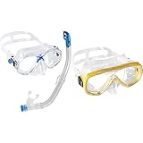 Cressi Schnorchelset Kinder Marea/Estrella VIP Jr & Taucherbrille Erwachsene, Herren und Damen - Tauchermaske, Made in Italy, gelb, DN207010