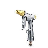 Brandson - Garten Handbrause Messing - Gartenpistole - Gartenbrause - Heavy Duty Design - Metall / Messing - Pistolengriff mit Halteclip - 170 psi Wasserdruck - Schnellkupplung / Klicksy