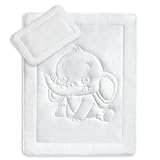 KiGATEX Bettdecken Set mit Elefantensteppung für Kinder & Babys - zertifizierte Bettwäsche mit Kissen & Decke - Allergiker geeignet - 100 x 135