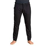 PANASIAM Yogahose aus 100% Baumwolle I weiche Chillhose mit 2 Taschen I Sweatpants mit Tunnelzug & ohne störenden Reißverschluss I Jogginghose waschmaschinenfest I Unisex für Damen & H
