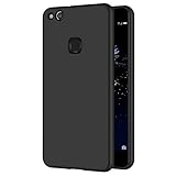 AICEK Huawei P10 Lite Hülle, Schwarz Silikon Schutzhülle für P10 Lite Case TPU Bumper Huawei P10 Lite Handyhü