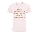 Kinder T-Shirt Bedrucken - Text und Bild individuell Jungen Mädchen T-Shirt Drucken Lassen | Personalisiert Farbe Rosa, Größe 122/128