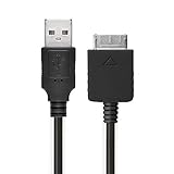 subtel® USB Kabel 1m kompatibel mit Sony Walkman NWZ-ZX2, NWZ-A15, A10, NWZ-A816, A818, NWZ-E858, NWZ-ZX1, ZX100 Ladekabel Walkman Connector auf USB A 2.0 Datenkabel 1A schwarz PVC