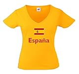 Fruit of The Loom Spanien Espana Damen T-Shirt WM 2014 von XS-XXL|g-L