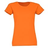 Basic T-Shirt 'Valueweight' - für Damen Farbe orange Größe S