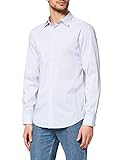 United Colors of Benetton Herren Camicia 5APL5QMM8 Hemd, 928 weiß gestreift bunt, S