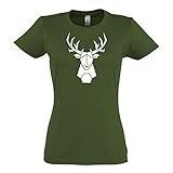 Damen T-Shirt 'Hirsch Origami'