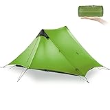 KIKILIVE ultraleichtes Campingzelt Neues LanShan für den Außenbereich,1Person / 2 Personen/ 3 Personen Zeltunterstand perfekt für Camping,Rucksacktourismus und Wanderungen (Doppelt Zelt Grün)