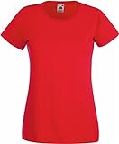Basic T-Shirt 'Valueweight' - für Damen Farbe rot Größe M