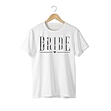 Cavore JGA T-Shirt Frauen weiß - The Bride - Bridal T-Shirt mit Print Oversized für Junggesellenabschied F