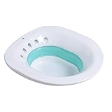 Faltbare Sitzbadewanne für WC, tragbarer Toilettensitz, universell, hitzebeständig, rutschfest, für Schwangere, Hämorrhoiden, ältere Menschen, Patienten (grün)