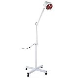 275W Infrarottherapie Infrarot-Wärmestrahler, Wärmelampe Infrarotlichttherapie Elektrische Thermotherapie Rotlichtlampe Infrarot Massage Lampe mit Rädern, Weiß