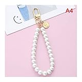 llsdls. Retro Schönheitskopf Keychain Pearl Kleines Geschenk for Airpods Pro 1 2 Kopfhörer Fall Kette Ornamente Schlüsselanhänger Runde Anhänger (Color : A4)