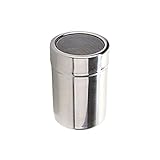Duster Puderzucker-Siebspender, Puderzuckerstreuer Mit Deckel, Edelstahl-Feinwehrsieb-Shaker-Dispenser, Premium-Rotationssieb Für Mehl, Zimt, Zucker, Pfeffer, Kakaop