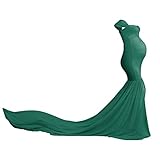 Umstandskleid Schwangere Elegante Fotografie Stützen Mutterschaft Schulterfreies Meerjungfrau Langes Abendkleid Damen Chiffon Hochzeit Maxikleid Fotoshooting Kostüme Umstandsmode Kleidung Dunkelgrü