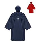 HOCK Wander Regenponcho 'Wetter AS Klima' mit Langen Ärmeln - Der Atmungsaktive Outdoor Poncho für Damen und Herren - Regencape mit weitem Schnitt für's Wandern mit Rucksack - Blau - S