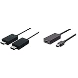 Microsoft Wireless Display Adapter (2. Version, Adapter zur kabellosen Bildschirmübertragung) & Surface HDMI Adapter, schw
