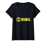 Damen XR: Extinction Rebellion - Rebel For Life T-Shirt mit V