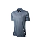 Wilson Staff Herren Golf-Poloshirt, WILSON STAFF STRIPE POLO, Polyester, Hellblau, Gr. L, WGA700730LG