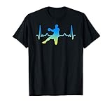 Handballspieler Geschenk EKG Herzschlag Handball T-S