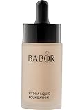 BABOR MAKE UP Hydra Liquid Foundation, flüssige Foundation mit mittlerer Deckkraft, für trockene Haut, enthält feuchtigkeitsspendendes Serum, 30