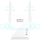 WLAN Repeater Verstärker,300Mbps Verstaerker 2,4GHz Access Point WiFi Booster Wireless Mini Signalverstärker mit LAN,USB Anschluss,WPS,Ethernet-Netzwerkkabel,Kompatibel zu Allen WLAN Geräten - Weiß