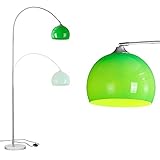Bogenlampe, WUDSEE Bogenleuchte höhenverstellbar mit standfestem Marmorfuß Grün Schirm Stehlampe Stehleucht 1x E27 geeignet für Normallampen bis max. 60W