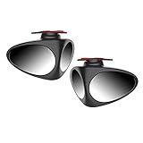 Hwtcjx toterwinkelspiegel auto, toten winkel assistent, 1 Paar zusatzspiegel auto, ABS Antikollisionsschale, HD Glas, 360° verstellbar, selbstklebend, für die meisten Autos (75 x 55 x 60mm, Schwarz)