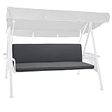 Beautissu Hollywoodschaukel Auflage Loft HS 180x50cm Polster Auflagen für 3-Sitzer Hollywoodschaukel mit Rückenkissen Polsterauflage Sitzpolster Graphitg