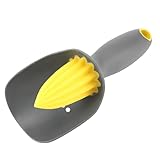 Mxzzand Manuelle Handpresse, leicht und Mini-Größe Komfortabler Single Press Hand Limetten-Zitrusfrucht-Entsafter für alle Arten von Zitrusfrüchten für die Küche(Grau)