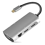 Dual Monitore Laptop Docking Station USB C Adapter 3 Ports USB mit Dual HDMI-kompatibel 100W PD Ladedock