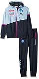 SSC NAPOLI, Präsentationsanzug mit Kapuze 2020/21 Unisex - Erwachsene, Dunkelblau-Hellblau, XXL