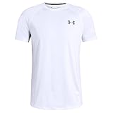 Under Armour MK1 Short Sleeve EU SMU, atmungsaktives Sportshirt, kurzärmliges und schnelltrocknendes Funktionsshirt mit enger Passform Herren, Weiß (White / Steel) , XL