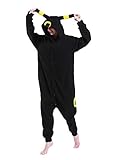 FORLADY Umbreon Erwachsene Tier Cosplay Kostüm Erwachsene Pyjamas Schwarz Unisex