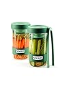 Lékué Zubereitungs-Set für Essiggurken mit 700-ml-Behälter, grün,