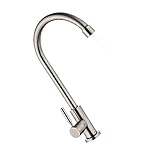 LongZi Waschbecken, heißen und kalten Wasserhahn, Edelstahl Wasserhahn, 304 Küche, Erkältung Wasseranschluß, Waschbecken, Einzel trog Becken, einem kalten Wasser ohne Leitung