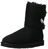 UGG Female Bailey Button Bling Classic Boot, Black, 6 (UK)