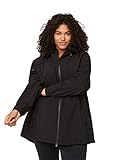 Zizzi Damen Große Größen Softshell Jacke Kapuze Outdoorjacke Gr 50-52 Black