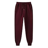 BaZhaHei Herren Einfarbig Plus Fleece Freizeithose Winter Warm Gefüttert Outdoor Slim Fit Sweatpants Jogginghose Sporthose Trainingshose Fitnesshose Sweathose mit T