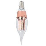 Garosa E14 Glühbirne Kristall-Kronleuchter-Birne 9W LED-Kerzenbirne mit 360-Grad-Glühen Europäischer Sockel Nicht Dimmbar für Zuhause Wohnzimmer Warmweißes Licht 220V(Pull Tail Warm Light Style)
