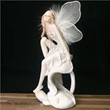 liuanhuaming Statuen Und Skulpturen Hochzeitsjahr Geschenke Blumenfee Gartenfiguren Harz Engel Skulptur Dekoration Geschenke Für Frauen M