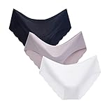 APOKIOG Damen Sexy Non-Trace Ice Silk G-Strings Erotische Wäsche Dessous Atmungsaktive Slips Midwaist Kurze Einfarbige Unterwäsche SlipsUnterwäsche Hipster Unterhosen Reizunterw