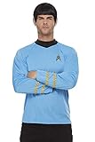 Smiffys Smiffy's 52339S Offiziell lizenziertes Star Trek, Original Series Sciences Uniform, Men, blau, S - Size 34'-36'
