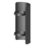 Ø 150 mm Ofenrohr Strahlungsschutz 25 cm Schwarz - 2mm Stahlblech - Sensotherm Beschichtung - für den Sichtbereich geeignet - Hitzeschutzblech - Ofenrohrschutzb