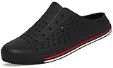 SAGUARO Clogs Herren Sommer Hausschuhe Damen Atmungsaktiv Sandalen Licht Gartenschuhe rutschfeste Strand Schuhe Schwarz Gr.44