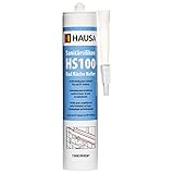 HAUSA Sanitärsilikon HS100 Silikon transparent Bad Küche Dichtstoff Bausilikon Dichtmasse Fuge 310