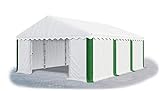 Das Company Lagerzelt 3x6m weiß-grün wasserdicht Zelt 240g/m² PE Plane hochwertig Gartenzelt Summer MPE