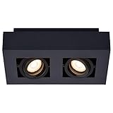 Strahler Spots & Aufbaustrahler LED Deckenleuchte 2x5W in Schwarz 2-flammig XIRAX GU10 Aluminium Wohnzimmer Schlafzimmer | 2-flammig